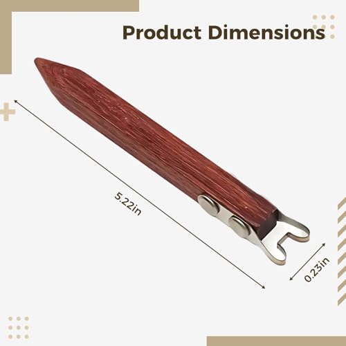 Large Pottery Trimming Tool, 5.22 in / 13.3 cm Clay Trimming Tool for Pottery and Ceramics, Bottom Foot Tool with Metal Head and Red Sandalwood Handle, for Trimming, Sculpting, Carving - Image 5