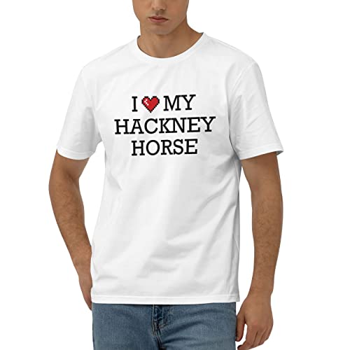 Abipuir I Love My Hackney Horse T-Shirt Mens Graphic X-Large