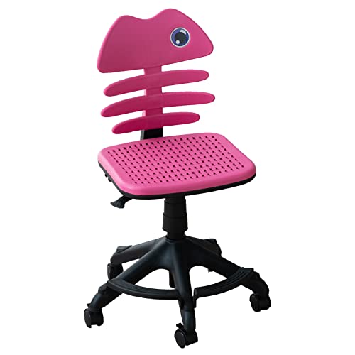 タンスのゲン 学習椅子 小学生 子供用 足置き付き キャスター付き 高さ調節 フィッシュボーン かわいい ピンク 41900113(84374)