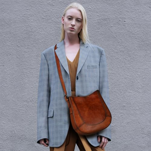 Iswee Crossbody Bags for Women Purses and Handbags Leather Shoulder Hobo Bag Retro Cross Body Tote Purse Everyday Pocketbooks(Coffee) - Thumbnail 6