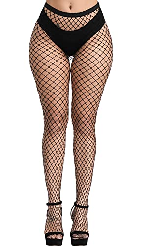 Kikoroco Women's Fishnet Stockings Sexy Tights High Waisted Pantyhose