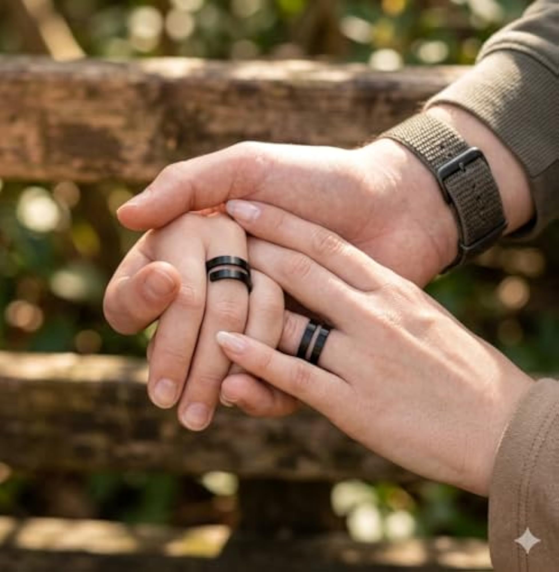 Unisex Black Double Wrap Spiral Stainless Steel Ring