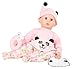 Produktbild Götz 1761047 Cookie Happy Panda Puppe - 48 cm große Babypuppe mit blauen Schlafaugen, ohne Haare und einem Weichkörper - 7-teiliges Set
