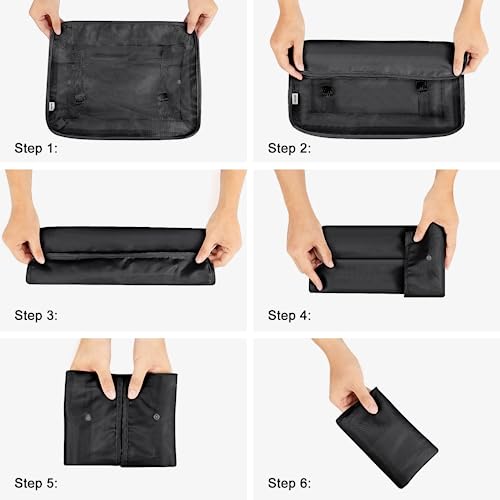 Image of MURISE Packing Cubes for Travel, 8 Pcs Suitcase Organiser Bags for Travel Essentials, Durable Luggage Organiser Set, Packing Organisers, Suitcase Organiser System for Men /Women, Black
