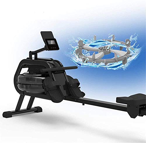 Foto von Rudergerät für den Innenbereich Wasserbeständiges Rudergerät Home Intelligentes Fitness-Rudergerät Stummes Bauch-Rudergerät Schwarz für das Fitnesstraining (Farbe: Schwarz Größe: 202x50x92cm) Perfe