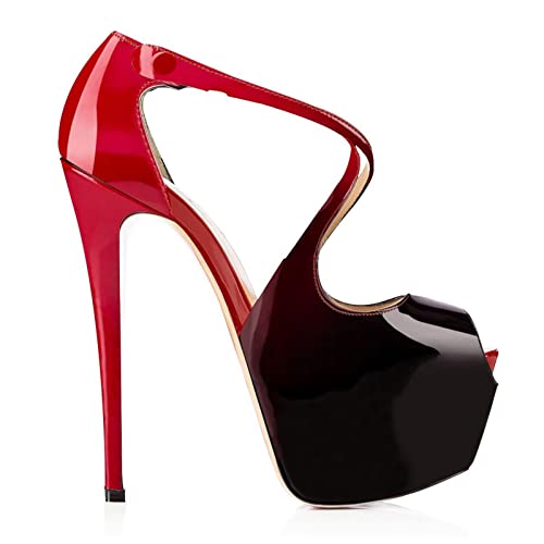 Talons aiguilles à plateforme : escarpins bout ouvert hauts pour soirée et mariage