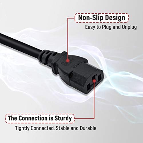 Mcbazel 1.2 meter UK Power Cable (IECC13 to BS1363) Kettle Lead/Power Cord compatible with Xbox One Only/Computers/Scanners/Printers/ 3-pin Shroud Power Connector