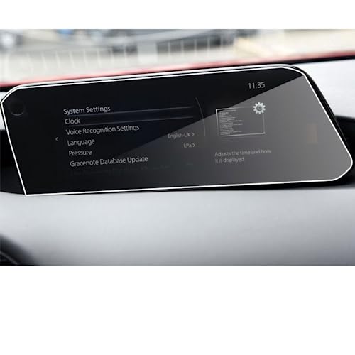 Navigation GPS Mazda Axela 3 protégée par film en verre trempé contre rayures de tableau de bord