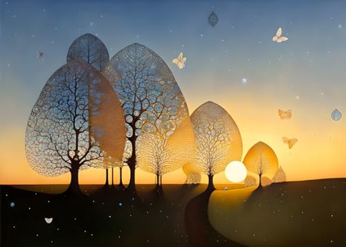 Paysage d'hiver sur toile Meechi 50x70 cm poster mural deco chambre
