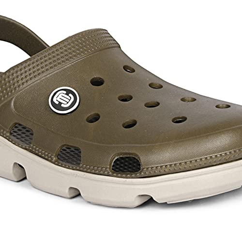 Image of MOZAFIA Leo Mens ANOTAMICAL Cupping Sole | Adjustable Back Strap Sandal to Slider | Ultra Light and Highly Flexible EVA Sandals | Clogs for Casual WEAR|Beige