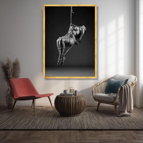 Impression photographique d'art abstrait : toile suspendue femme haut de gamme