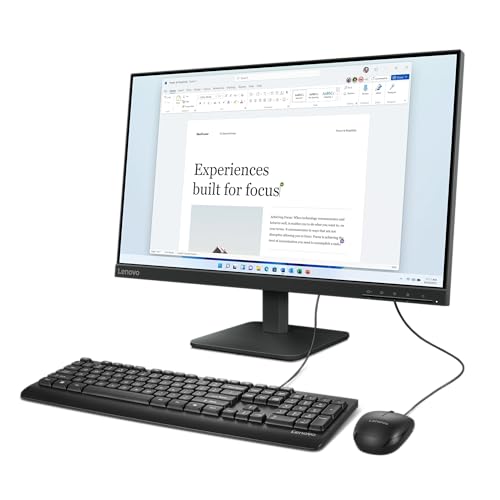 Image of Lenovo 110 Keyboard & Mouse Wired Combo| Waterproof Exoskeleton | Splash Proof Keys| 1600 DPI Full Size Mouse | Non-Slip Scroll Wheel| One-touch Co-pilot key| Adjustable Keyboard Stand | 3 Yr Warranty