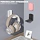 Lxoraziy Universal Kopfhörerhalter, Faltbar Kopfhörer Halter mit Klebeband und Silikon Pad, Selbstklebender Gaming-Kopfhörerständer, für Schreibtisch, Wand, Tisch, Gaming Headphones(Rosa)