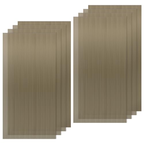 Quibbay 8PCS 4' x 2' x 0.16'' Polycarbonate Greenhouse Panels, Brown