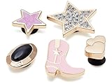 Crocs™ Jibbitz Charms Elevated – Versatile Designs for Girls and Boys – Synthetic and Man Made Construction Elevated Chic Cow Girl 5-Pack One Size One Size