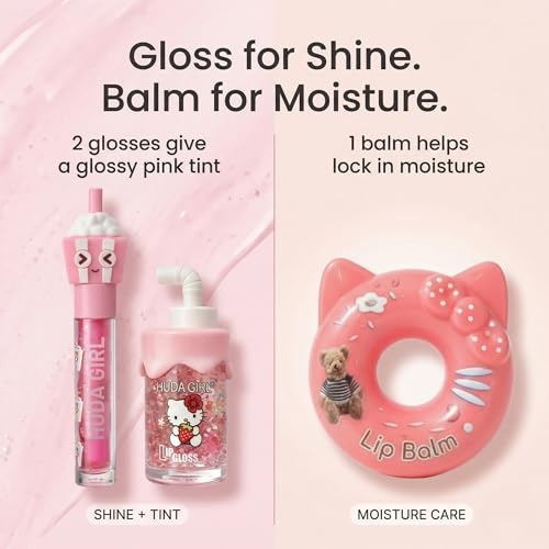 Image of Lip Gloss Combo for Girls, Lip Oil | Juicy LipGloss, Moisturizing Lip Balm, Perfect Glossy Finish, Everyday Glam, Gifting