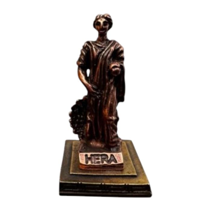 Statue d'Héra en zamac d'art antique grec miniature faite main