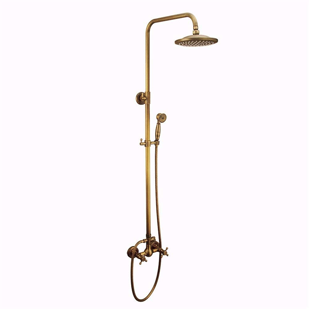 Ensemble de douche en laiton avec tête de robinet de salle de bain fixée au mur
