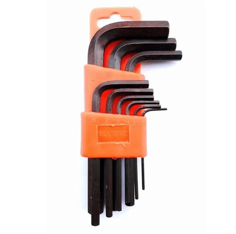 Image of Robocraze MULTITEC Hex Short Allen Key Standard Set 1.5-10 MM (Set of 9)