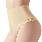 AOOSA Tanga Moldeadora para Mujer, Control de Abdomen y Realce de Glúteos Braguitas Moldeadoras Invisibles Sin Costuras Estilo de Cintura Media/Alta para el Trabajo, Bodas y Otras Ocasione