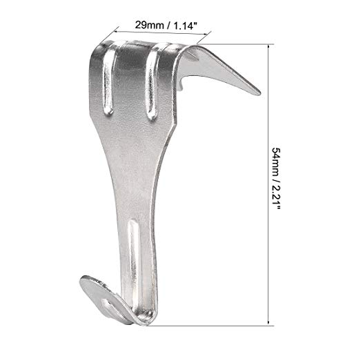 Image of uxcell Solid Picture Hooks Hangers Rail Hanging Hook Galvanized Finish 54mmx29mm Sliver 10pcs