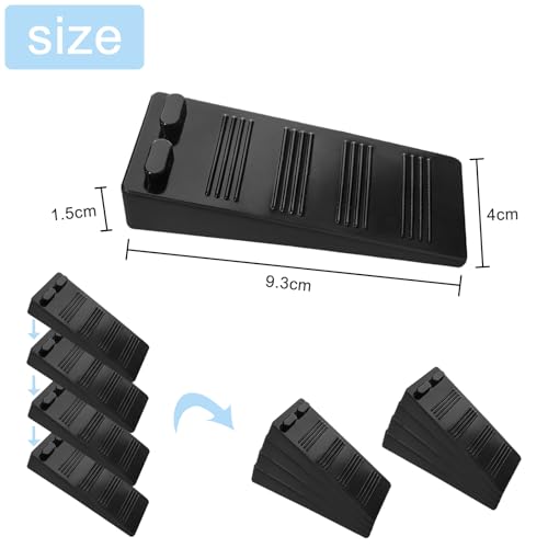 Diompirux 8 Stück Gummi Türstopper Keil für alle Böden geeignet, Höhenverstellbar und Kratzfest und Anti-Rutsch-Design, Schädigt den Boden nicht, für Hartböden,Badezimmer, Balkontür, Kinderzimmer