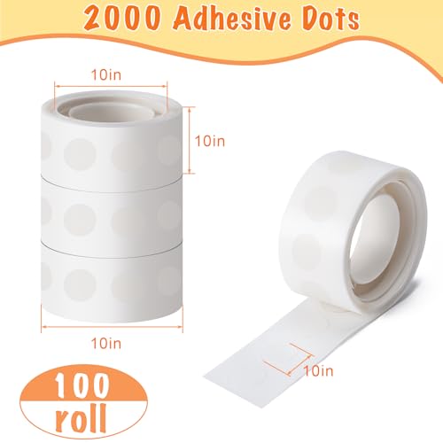 Hoewina 2000pcs Clear Glue Point Dots Glue Tape for Balloon Removable Adhesive Double Sided Dots Stickers for Craft Decoration Wedding - Image 3