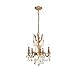 Elegant Lighting 9205D18FG-GT/RC Royal Cut Smoky Golden Teak Crystal Rosalia 5-Light, Single-Tier Crystal Chandelier, Finished in French Gold with Smoky Golden Teak Crystals