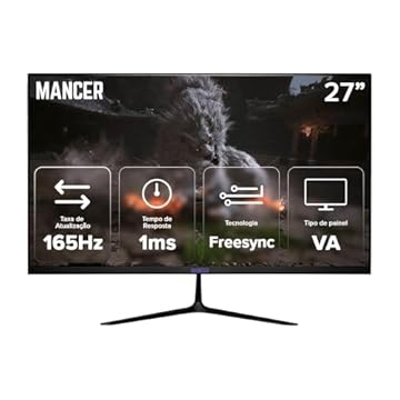 Monitor Gamer Mancer Horizon Z PRO | 27 Polegadas | Full HD | Painel VA | 1ms | 165Hz | FreeSync | HDMI/DP | MCR-HZNP27-BL01