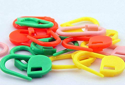 100PC Mix Color Knitting Stitch Counter Crochet Locking Stitch Markers Stitch Needle Clip Knitting Crochet Markers (100) - Thumbnail 5