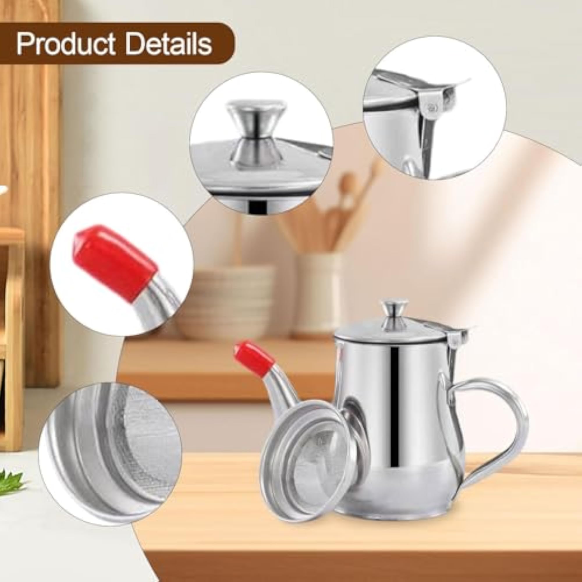 Oil Pot Kitchen Storage Container, 13 Oz