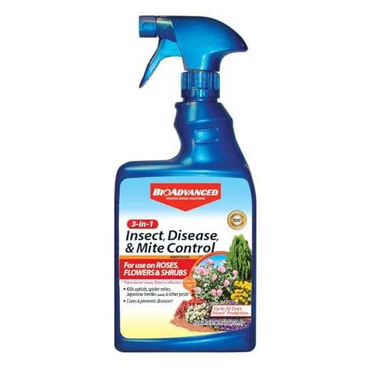 BioAdvanced 3-in-1 Insect, Disease, and Mite Control Spray - Insecticide, Fungicide & Miticide - Ready-to-Use - Prevents Pests and Diseases - Up to 30 Days Protection - 24 fl oz Bottle
