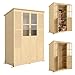 Outsunny Gartenschrank Holz Begehbarer Geräteschuppen mit Ablage Acrylfenstern Doppeltür Asphalt-Dach Lamellenlüftung Bodenplatte 147x68x198cm Geräteschrank mit verstellbare Füße Antikipp Gerätehaus