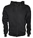 Produktbild ROCK-IT Apparel Herren Kapuzenjacke mit Seitentaschen Zipper Hoodie Kapuzen Sweater Jacke Workerhoodie Pullover Hoody [Größen S-5XL] Schwarz 3XL