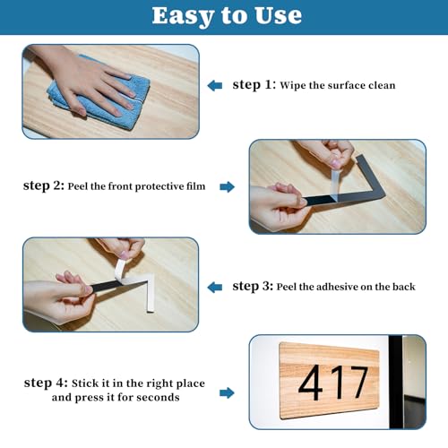 Image of 3 Inch House Numbers, Self-adhesive for Outside Mailbox House Number (B)