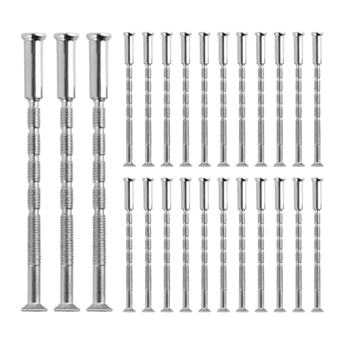 Parthan 25 Pcs M4 Door Handle Fixings, Bolt Through Connectors for Furniture, Durable Escutcheons and Precision Threading for Cabinets and Drawers, M4 Handle Fastening Screws
