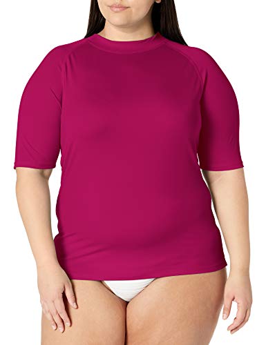 Kanu Surf Women's Plus-Size Breeze Rash Guard, Purple, 2X