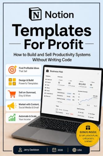 Notion Templates For Profit: How to Build and Sell Productivity Systems Without Writing Code