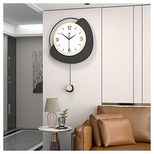 Grande horloge murale silencieuse sans tic-tac en fer forgé 66 cm
