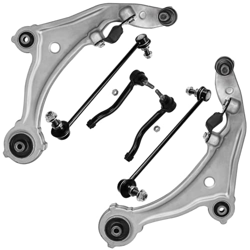 Image of Detroit Axle - 6pc Front End Control Arms Kit for 09-12 Nissan Murano, 2 Sway Bars 2 Lower Control Arms w /Ball Joint 2 Outer Tie Rod Ends 2009 2010 2011 2012 Replacement