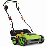 TurfoMax Electric Grass Sweeper with Adjustable Height and Bag