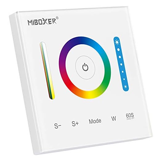 Mi.Light P3 Wall-mounted Full Touch Panel Controller For 3528 5050 2835 RGB RGBW RGB+CCT Dimmable Color Changing LED Strip Lighting DC 12-24V 15A 180W 360W.Not Work With Any Voice Control Device