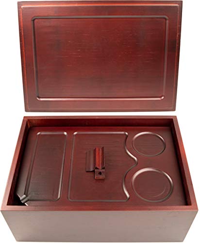 Wooden Storage Box with Wood Tray - Large Wooden Keepsake Box - Brown Decorative box with Lid - Treasure Boxes
