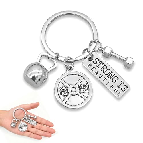 Plexaris Metal Keychain, Keychain for Gym Enthusiasts, Fitness Keyring Hook for Men and Women, Cute Keyring for Bags, Phone Charms for Girls, Bag Charms for Handbags