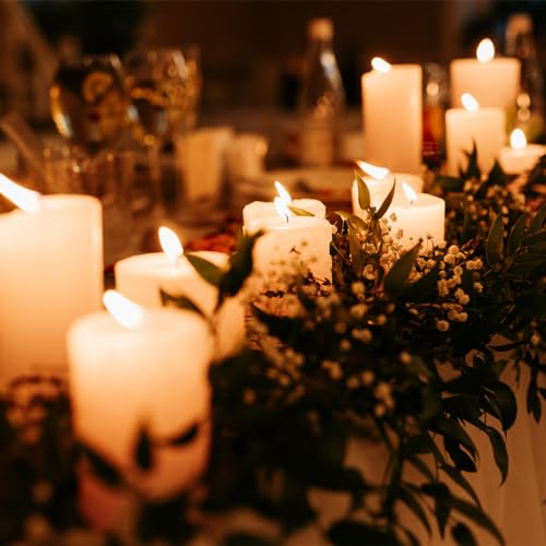 Hosvot VOTIVE CANDLES Long Burn Time Unscented Candles Votives Bulk Pack Of 24 Small Pillar Candles thumb #8