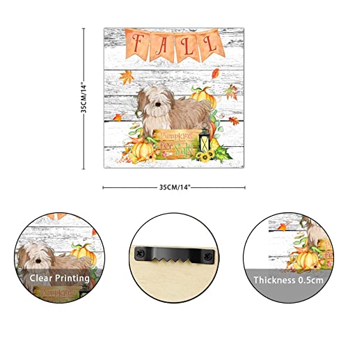 Plaque Fall Pumpkins panneau bois pour habiller un mur vide - 3