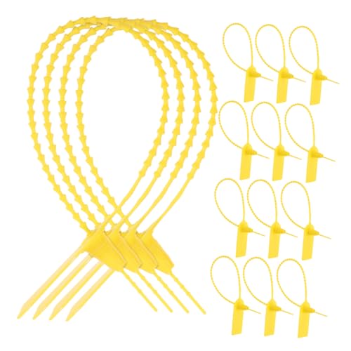 ROMISBABA 50pcs Plastic Shipping Tags Waterproof Self-Locking Seals Writable for Cable Ties Logistics Storage