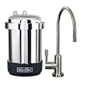 WaterChef Premium Under-Sink Water Filtration System U8500 (Brushed Nickel Designer Faucet), NSF/ANSI Certified for 78 Contaminants, 600 Gal., Stainless, Made in USA
