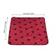 Haustier Urinunterlage Waschbares Pee Pad für Hunde und Katzen, Wiederverwendbare Hundetrainingsunterlagen 70x80cm Rot