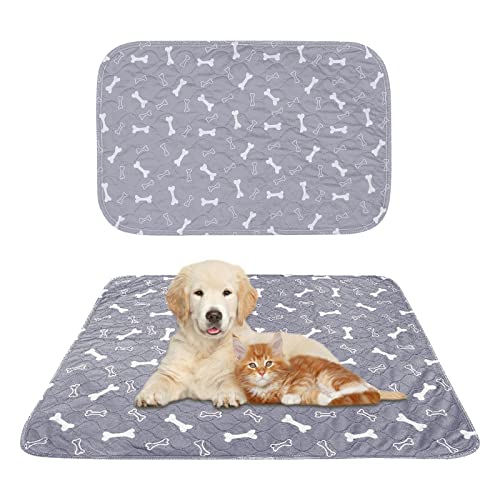 2 Piezas Empapadores Perros, Almohadillas de Entrenamiento para Perros Lavable Impermeable Antideslizante para Perro Pequeño...